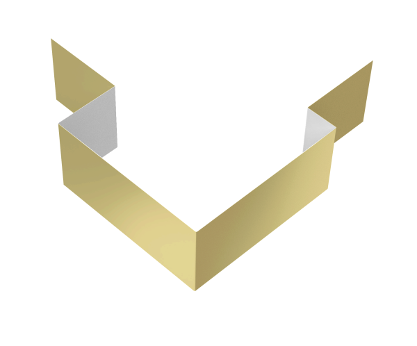 Угол внешний асимметричный фибросайдинга 0,4 PE с пленкой RAL 1014 слоновая кость (3м)