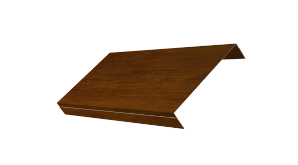 Ламель обратная 150 забора жалюзи Texas 0,45 Print-Double Premium Golden Wood Intense F