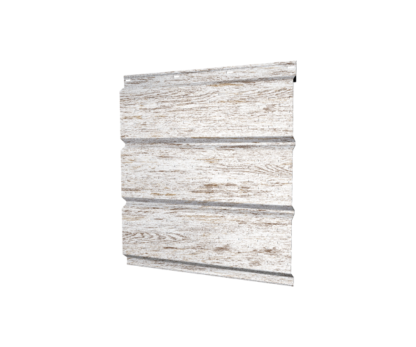 Софит металлический полная перфорация 0,45 Print Elite с пленкой Snow Wood TwinColor