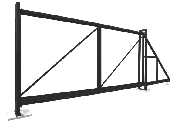 Ворота откатные ColorZn 2,03x4,5 RAL 7016