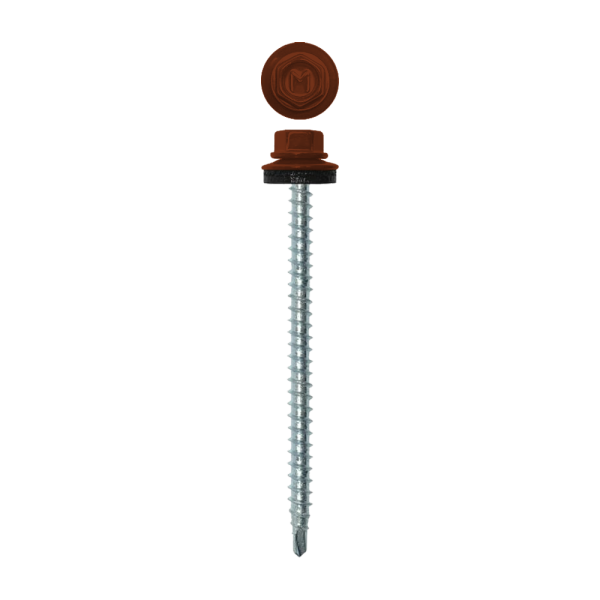 Саморез кровельный Daxmer 4,8х70 RAL 3009 (100) сверло №1