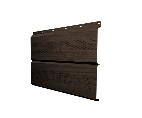 Софит ЭкоБрус с перфорацией 0,345 Grand Line 0,45 Print Elite с пленкой Coffee Wood TwinColor