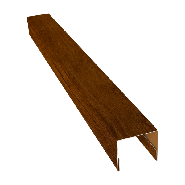 Планка П-образная заборная 24 0,45 Print Premium Golden Wood Intense FTC (2,5м)