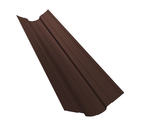 Планка ендовы верхней фигурной 70x70 0,7 PE с пленкой RAL 8017 шоколад (3м)