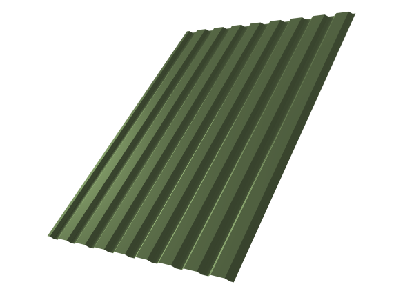 Профнастил С20A 0,5 Satin Matt TX RAL 6020 хромовая зелень