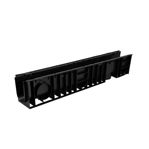 Лоток водоотводный пластиковый Aquastok Norma 100 Н180 класс нагрузки С250 1000х148х180 (11018)