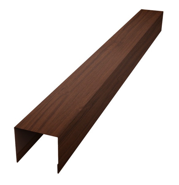 Стойка боковая крепежная для забора жалюзи Palermo 0,45 Print Elite Choco Wood TwinColor (1,8м)