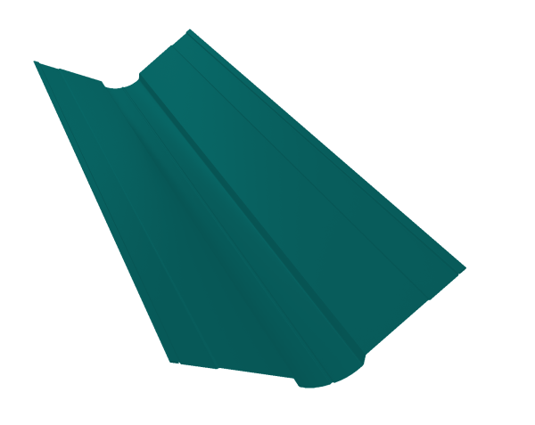 Планка ендовы верхней фигурной 100x100 0,45 PE с пленкой RAL 5021 водная синь (2м)