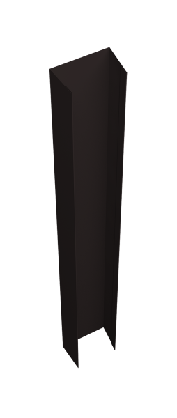 Крепежная планка верхняя Texas 0,45 PE-Double RAL 9005 черный (1,8м)