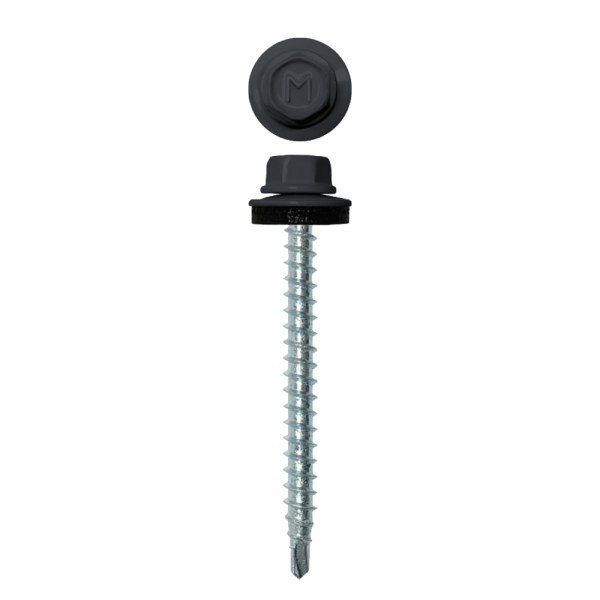 Саморез кровельный Daxmer 4,8х50 (150шт) сверло №1 RAL 7024
