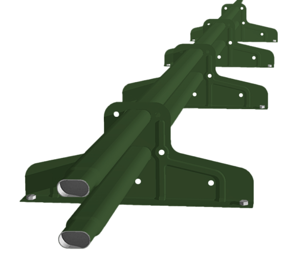Снегозадержатель Стандарт Т4 d 40х20 RAL 6020 (3м)