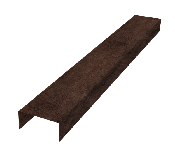 Крышка забора для горизонтального монтажа штакетника 0,45 Print-Double Elite Antique Wood (3м)
