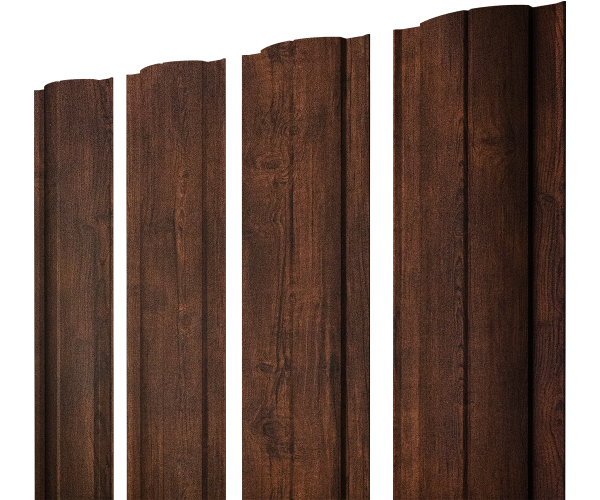 Штакетник Круглый с прямым резом 0,45 Print-Double Premium Cherry Wood Dark F
