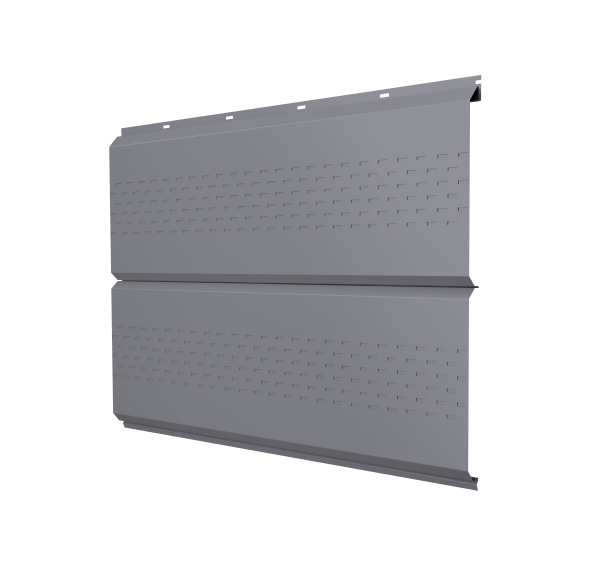 Софит ЭкоБрус new c перфорацией 0,5 Satin с пленкой RAL 7004 сигнальный серый