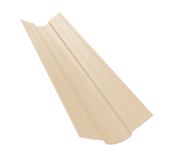 Планка ендовы верхней фигурной 70x70 0,5 Satin с пленкой RAL 1015 светлая слоновая кость (2м)