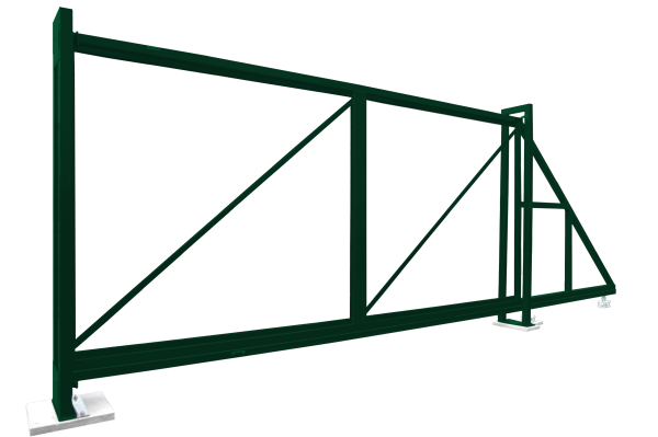 Ворота откатные Colority Zinc 2,03x6,0 RAL 6005