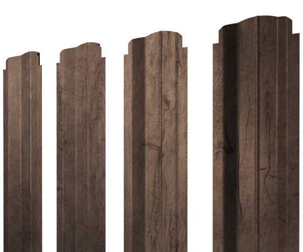 Штакетник П-образный В фигурный 0,45 Print Premium Almond Wood Fresh
