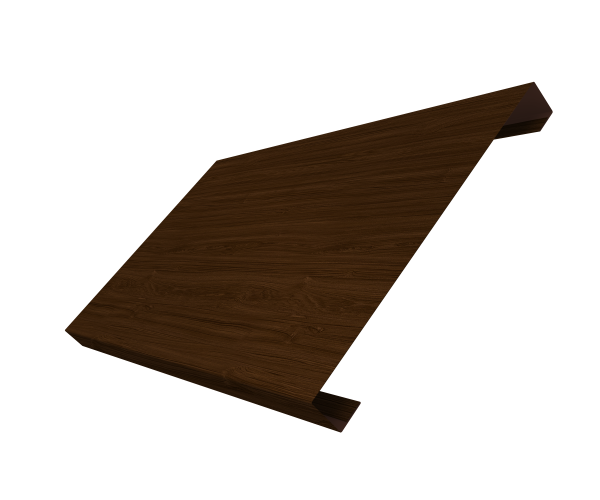 Ламель лицевая 200 забора жалюзи Texas 0,45 Print Elite Choco Wood TwinColor
