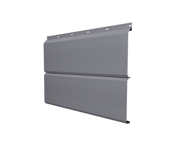 Софит ЭкоБрус с перфорацией 0,345 Grand Line 0,5 Satin с пленкой RAL 7004 сигнальный серый