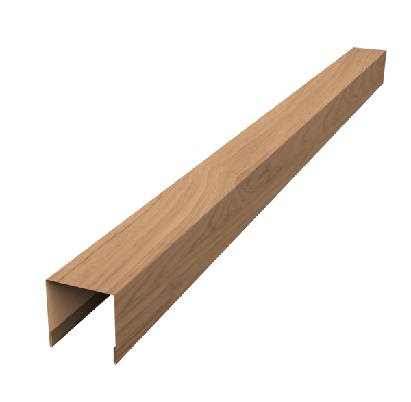 Планка вертикальная лицевая для забора жалюзи Palermo 0,45 Print Elite Honey Wood TwinColor (2м)