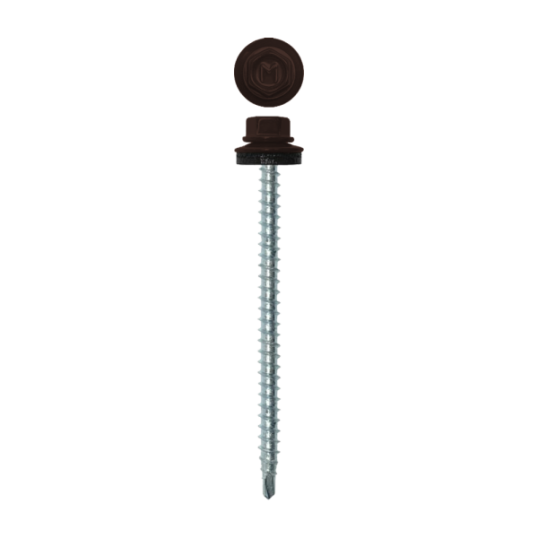 Саморез кровельный Daxmer 4,8х70 (100шт) сверло №1 RAL 8017