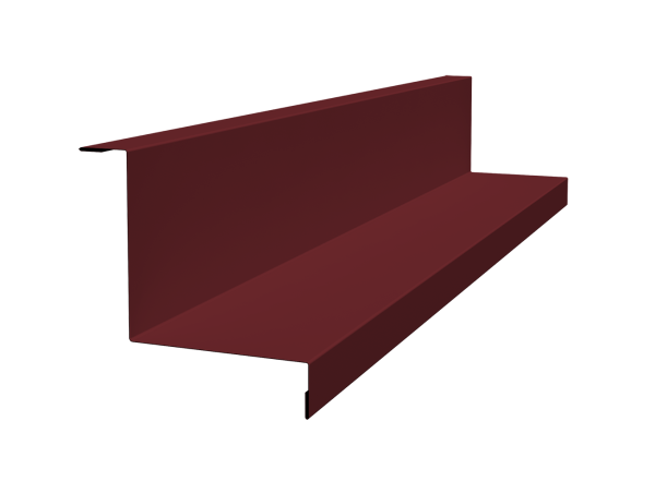Угол внутренний простой фальц 0,5 Satin с пленкой RAL 3005 красное вино (3м)