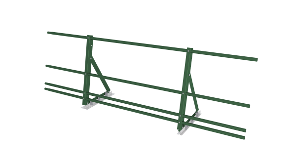Ограждение кровельное со снегозадержателем на фальц Optima 0,65х2м RAL 6002