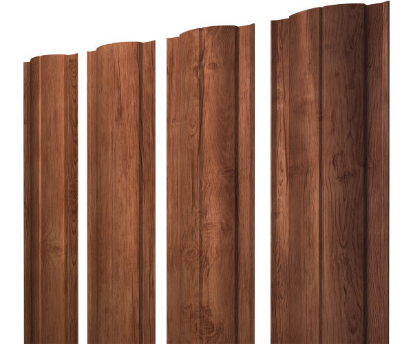 Штакетник Круглый с прямым резом 0,45 Print Premium Rowan Wood Intense FTC