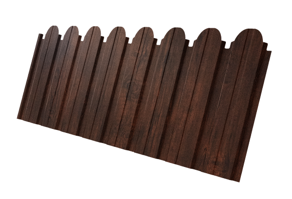 Профнастил C10B фигурный 0,45 Print Premium Cherry Wood Dark FTC