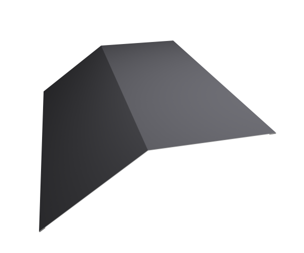 Планка конька плоского 190х190 0,5 Satin с пленкой RAL 7004 сигнальный серый (3м)