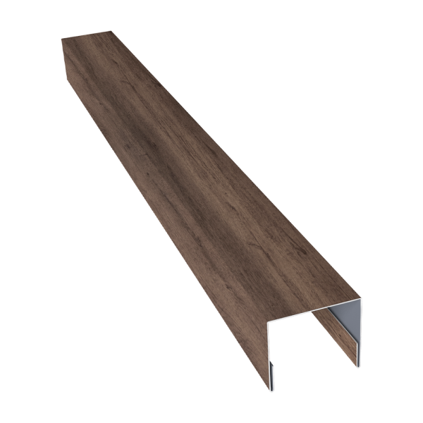Планка П-образная заборная 24 0,45 Print Premium Almond Wood Fresh (2м)