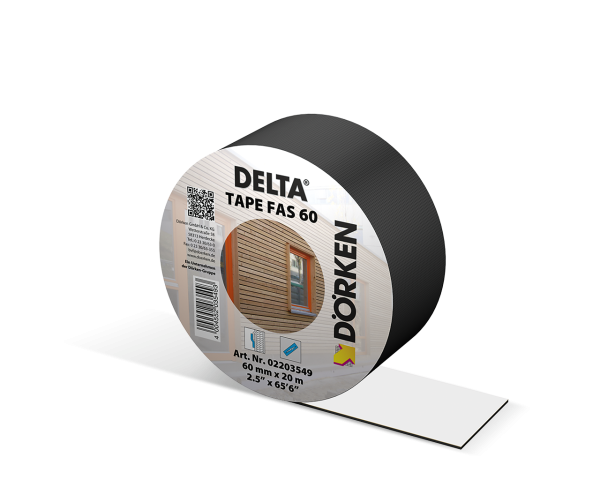 Лента Delta-Tape Fas 60 односторонняя для проклейки нахлестов фасадных мембран Delta семейства Fassade (20мх60мм)