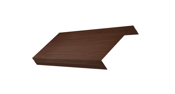Ламель обратная 125 забора жалюзи Texas 0,45 Print Elite Choco Wood TwinColor