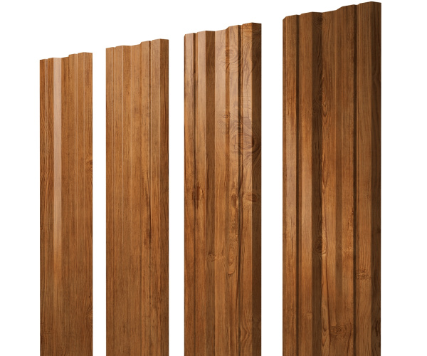 Штакетник Twin с прямым резом 0,45 Print-Double Elite Golden Wood