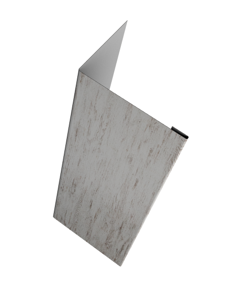 Нащельник (для калиток и ворот) 25х35 жалюзи Milan, Tokyo, Palermo 0,45 Print Elite Snow Wood TwinColor (L2,5)