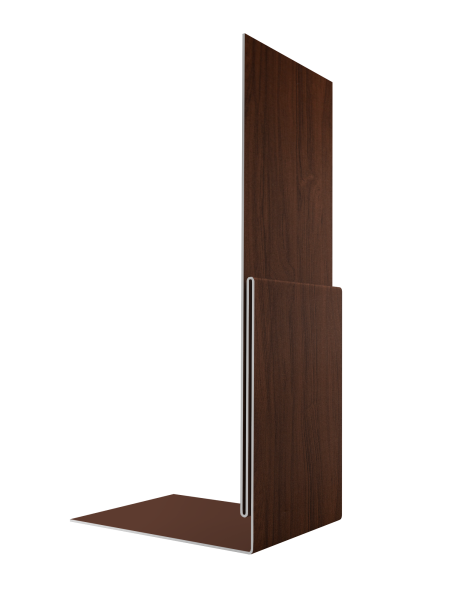 Планка приемная оконная 0,45 Print Elite Choco Wood TwinColor (3м)