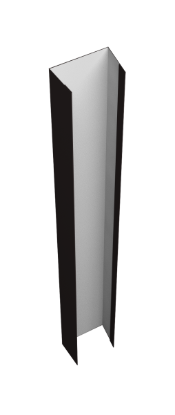 Крепежная планка верхняя Texas 0,5 PurPro RAL 9005 черный (2м)
