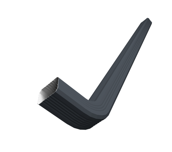 Труба гофрированная Vortex Lite 76х102х3000мм с коленом PE RAL 7024 мокрый асфальт