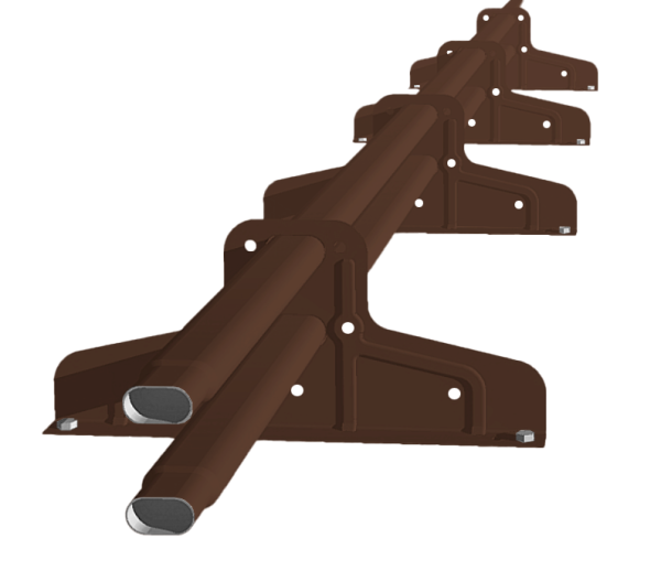 Снегозадержатель Стандарт Т4 d 40х20 RAL 8017 (3м)