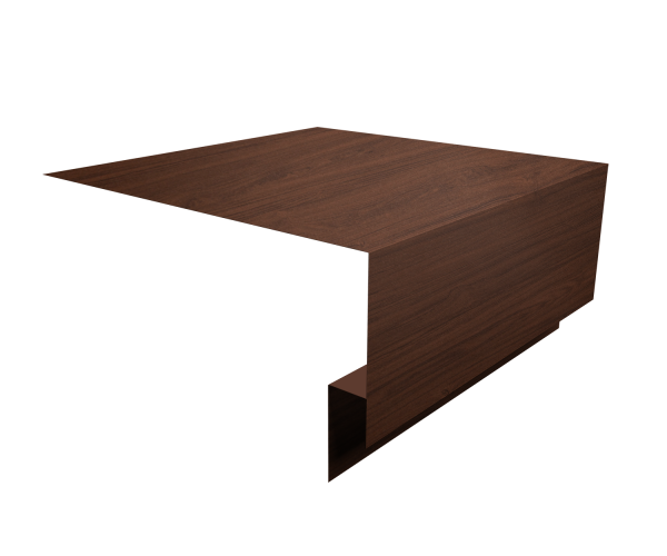 Планка околооконная сложная Блок-Хаус new Grand Line 250х75х27 0,45 Print Elite Choco Wood TwinColor (3м)