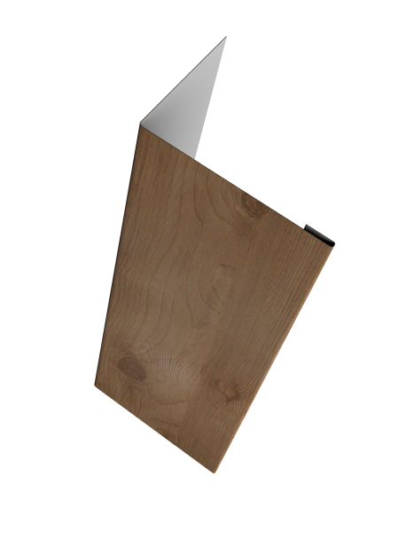Нащельник (для калиток и ворот) 25х35 жалюзи Milan, Tokyo, Palermo 0,45 Print Premium Pine Wood Fresh (L1,68)