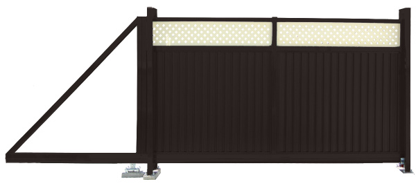 Ворота откатные Estet Plus 2,0х3,5 RAL RR 32/1014