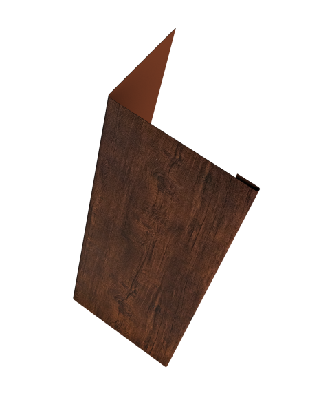 Нащельник (для калиток и ворот) 25х35 жалюзи Milan, Tokyo, Palermo 0,45 Print Premium Cherry Wood Dark FTC (L1,68)