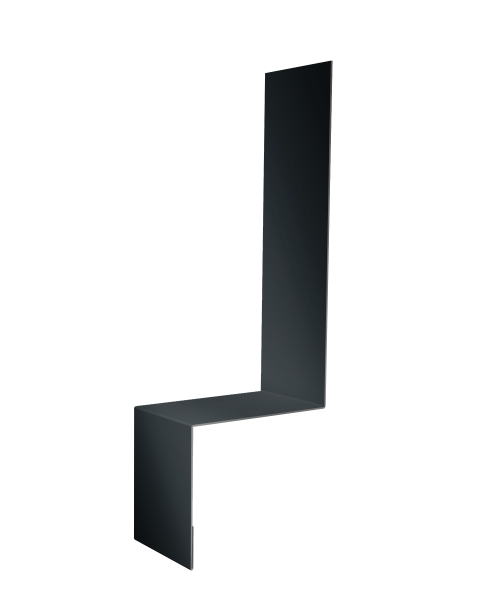 Планка примыкание боковое фальц 0,5 Satin Matt RAL 7016 антрацитово-серый (2м)