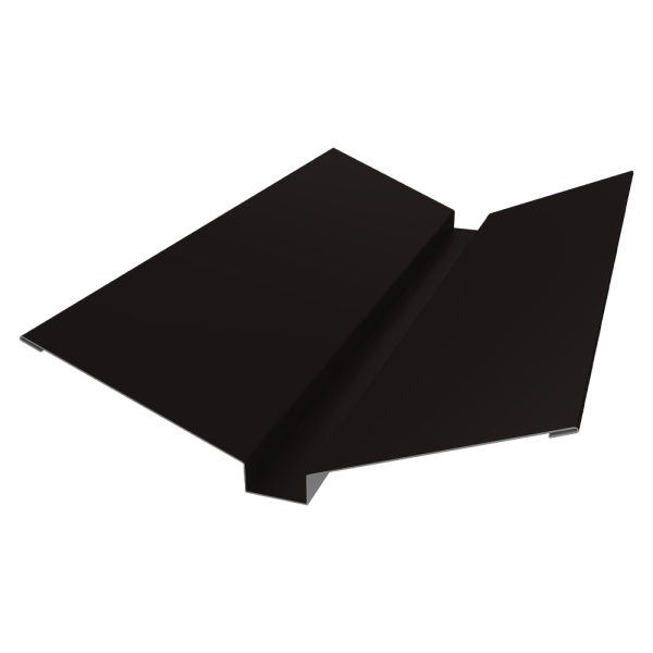 Планка ендовы верхней 115х30х115 0,5 Satin Matt TX RAL 9005 черный (2м)