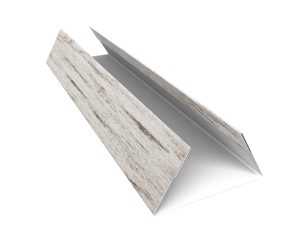Планка стыковочная составная нижняя 0,45 Print Elite Snow Wood TwinColor (3м)