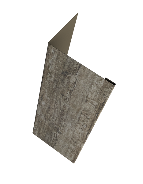 Нащельник (для калиток и ворот) 25х35 жалюзи Milan, Tokyo, Palermo 0,45 Print Elite Nordic Wood TwinColor (L1,68)