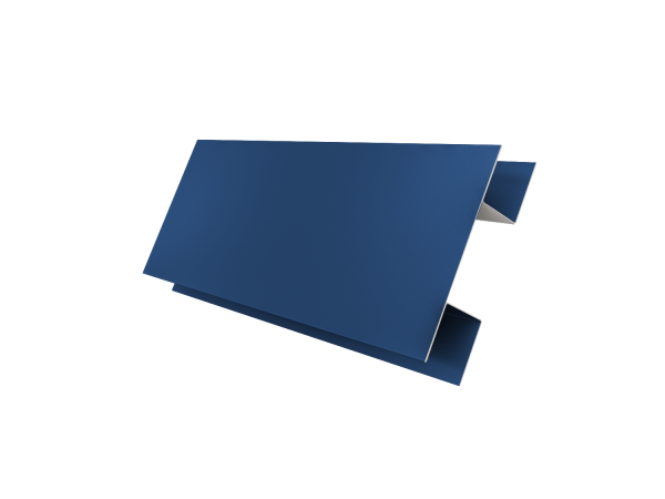 Планка H-образная стыковочная сложная 0,45 PE lite с пленкой RAL 5005 сигнальный синий (3м)