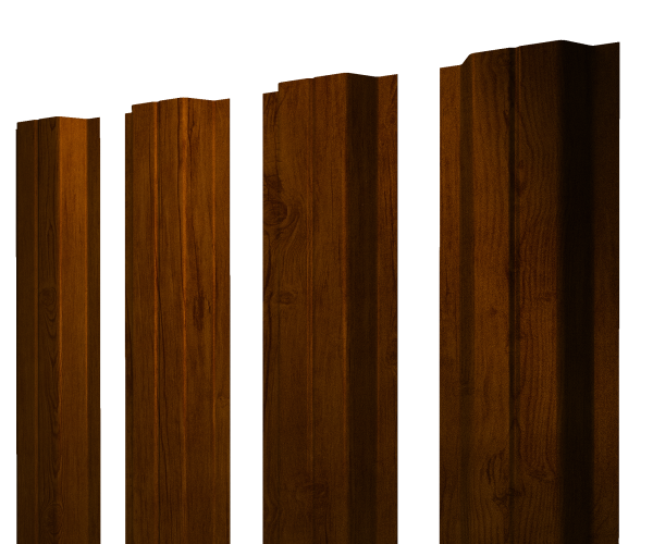 Штакетник П-образный A с прямым резом 0,45 Print Premium Golden Wood Intense FTC