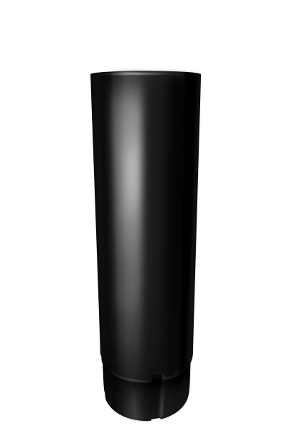 Труба круглая GL PE 90 мм 3 м RAL 9005 черный